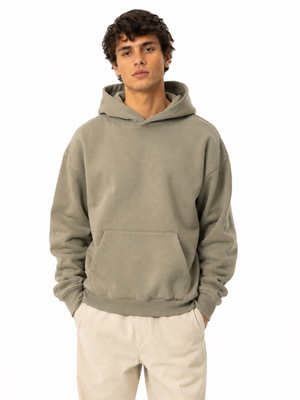 FEAR OF GOD ESSENTIALS Heavyweight Taupe Pullover Hoodie Men's Size Small